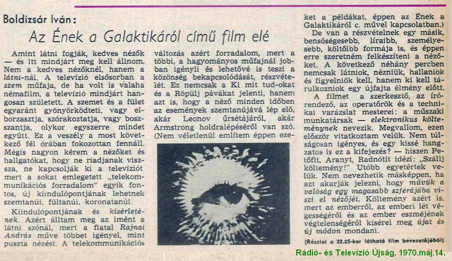 nek a Galaktikrl (1970)